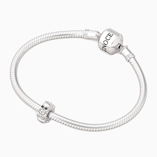 Gnoce Skull Stopper Fleur De Lis Charm Platinum-plated Silver Blend_3