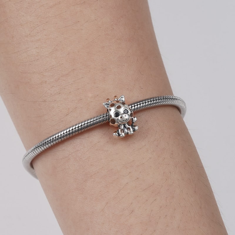 Baby Giraffe Charm Bead Sterling Silver_3