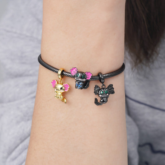 Gnoce Mexican Axolotl Embraces Heart Gemstone Charm_4