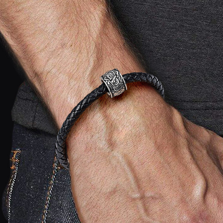 Gnoce "Luck" Dice & King Men's Charm Platinum-plated Silver Blend_5