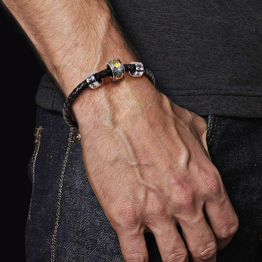 Gnoce Route 66 Vintage & Customized Charm Platinum-plated Silver Blend_3
