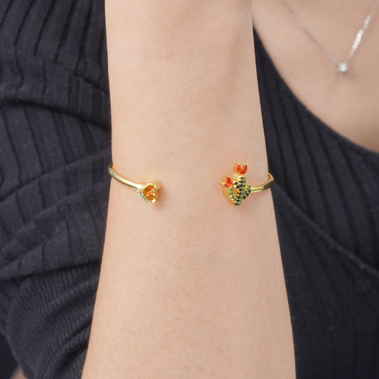 Gnoce Blooming Cactus Bangle Bracelet_3