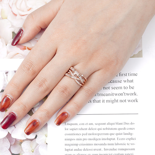 Gnoce Bamboo Intertwined Band Ring_3