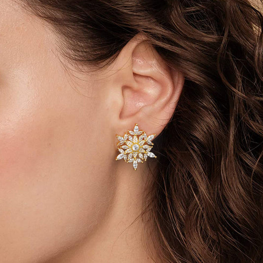 Gnoce Snowflake Stud Earrings_3