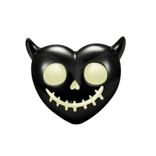 Gnoce Luminous Devil's Heart Skull Charm_4