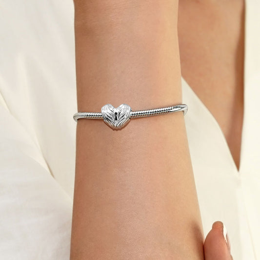 Gnoce "You Only Live Once" Heart Charm Platinum-plated Silver Blend_5