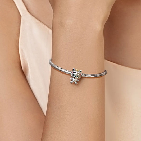 Gnoce Friendly Frog Animal Charm Platinum-plated Silver Blend_5