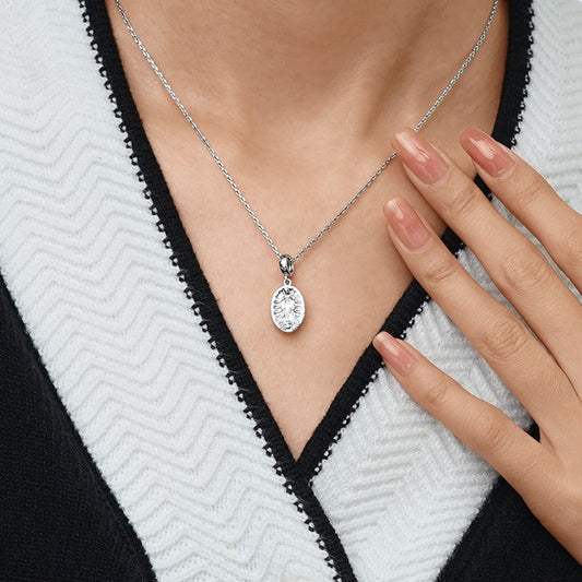 Gnoce Virgin of Guadalupe Charm Platinum-plated Silver Blend_7