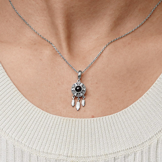 Gnoce Projection Dream Catcher Photo Charm Platinum-plated Silver Blend_7