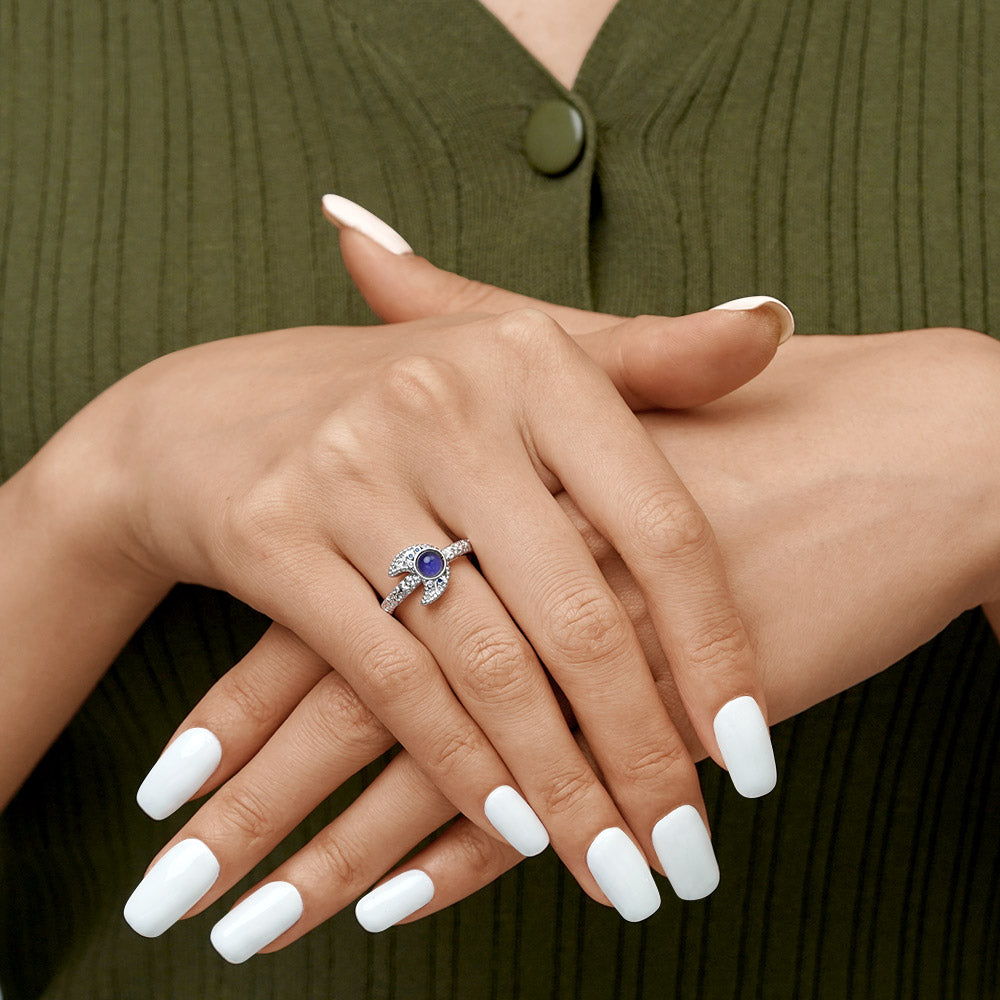 Gnoce Magic Moon Mood Ring Platinum-plated Silver Blend_6