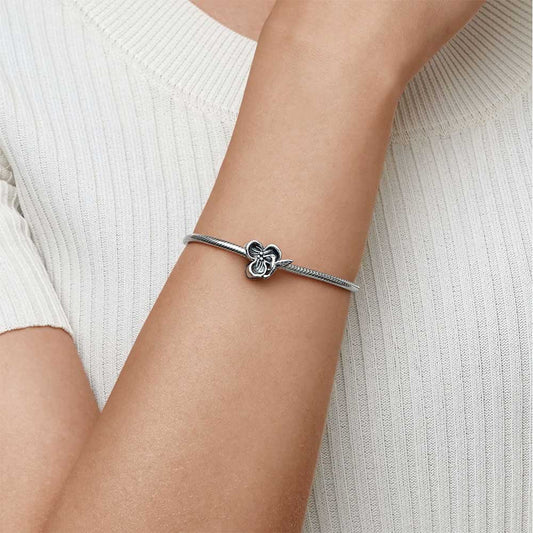 Gnoce Hummingbird Loves Flower Charm Platinum-plated Silver Blend_5