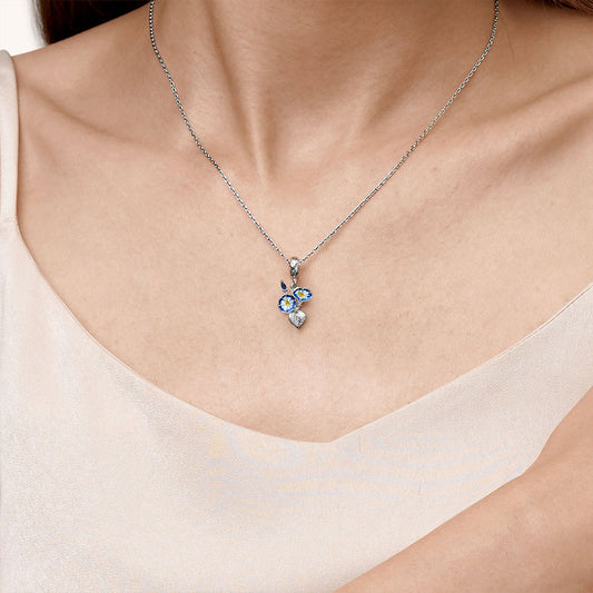 Gnoce Sept. Birthday Flower Morning Glory Charm Platinum-plated Silver Blend_7