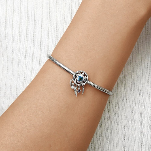 Gnoce Sea Turtle Dreamcatcher Mood Charm Platinum-plated Silver Blend_5