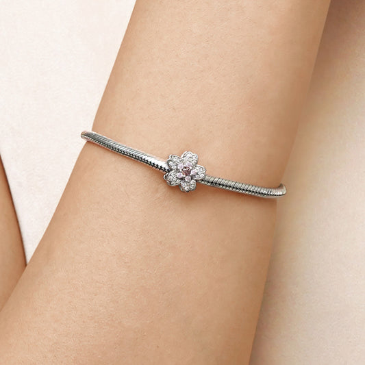 Gnoce Cherry Blossoms Charm Platinum-plated Silver Blend_5