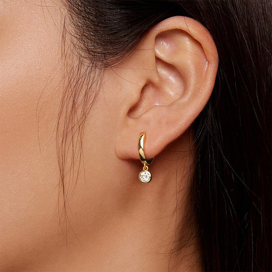 Gnoce Round Diamond Drop Earrings_6