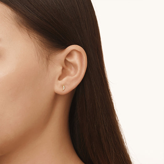 Gnoce Half Crescent Moon Shaped Earrings_6