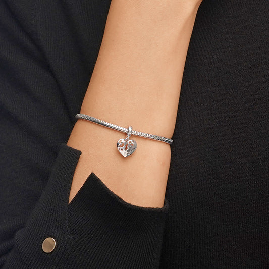Gnoce Butterfly Love Birthstone Charm Platinum-plated Silver Blend_8