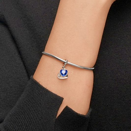 Gnoce Love Heart Charm Platinum-plated Silver Blend_6