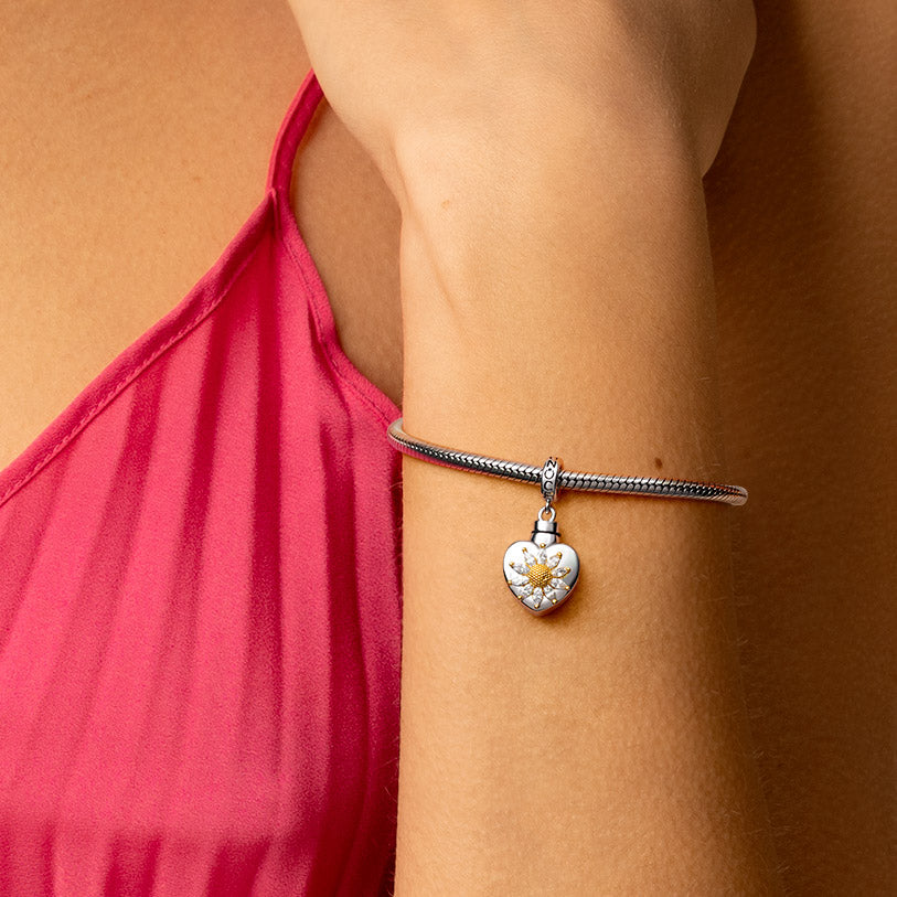 Gnoce "Forever In My Heart" Heart Memorial Urn Ashes Pendant Dangle Charm_7