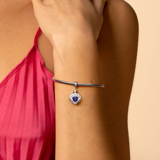 Gnoce Engravable Birthstone Angel Wings Heart Memorial Urn Ashes Pendant Dangle Charm_6