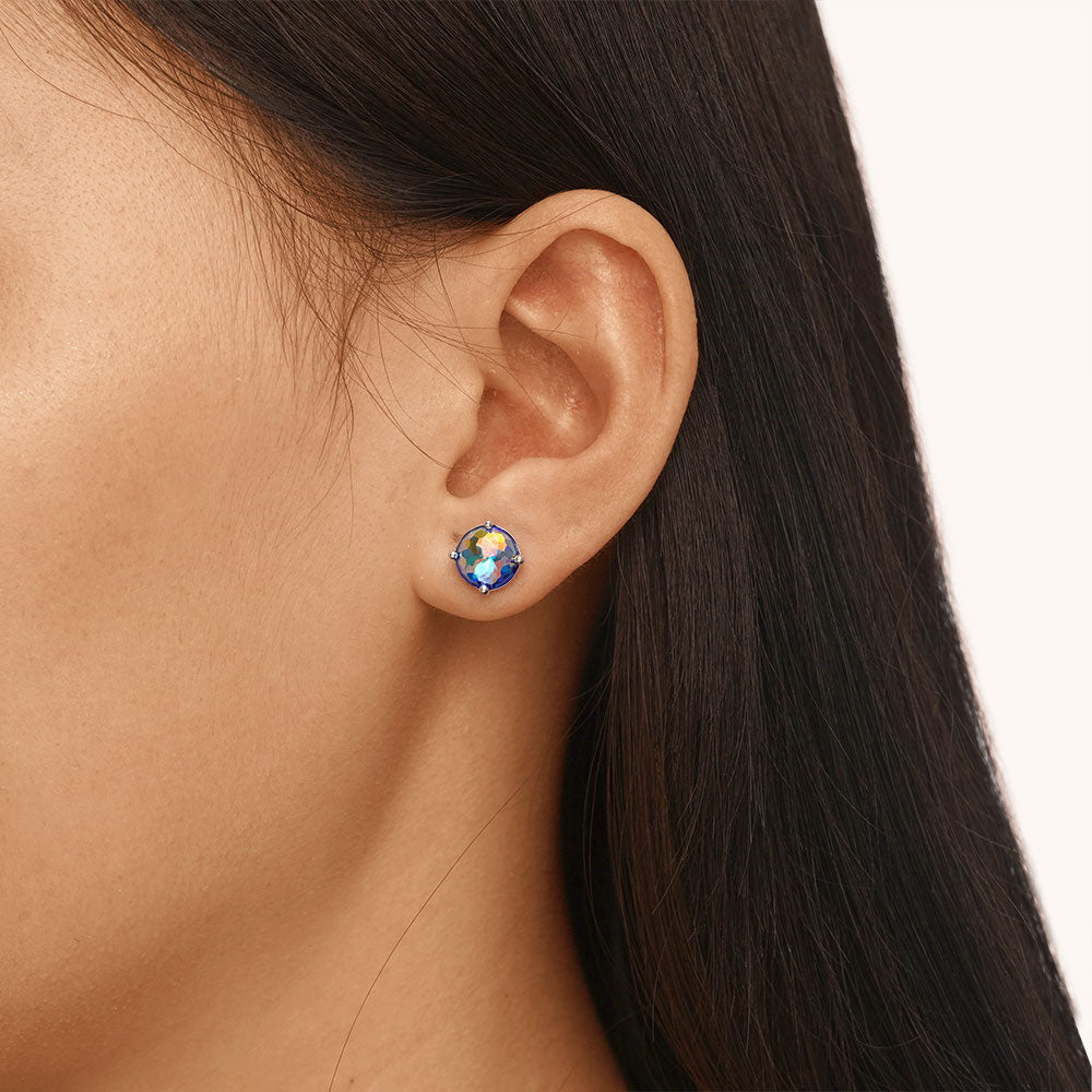 Gnoce Colorful Round Stud Earrings_6