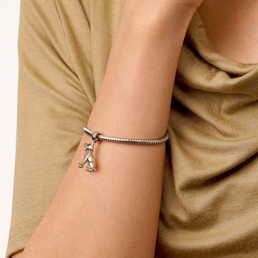 Gnoce German Shepherd Charm Platinum-plated Silver Blend_6