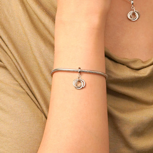 Gnoce Engravable Circle Pendant Dangle Charm_7