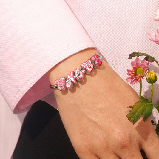 Gnoce Personalized Barbie Pink Letter Charm_5