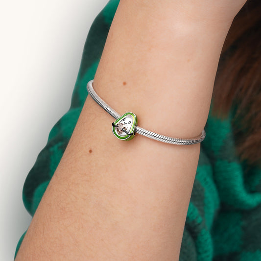 Avocado Embraces Heart Gemstone Charm Bead 925 Sterling Silver_3