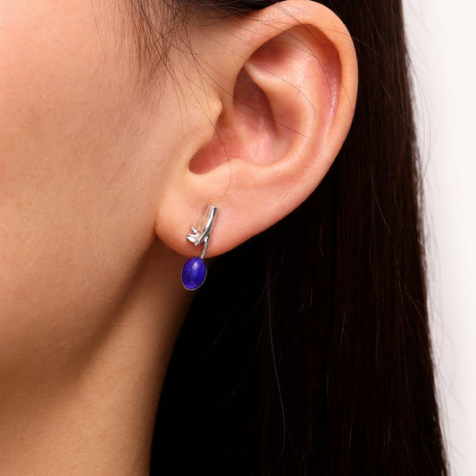 Gnoce Hand of God Mood Stud Earrings Platinum-plated Silver Blend_5