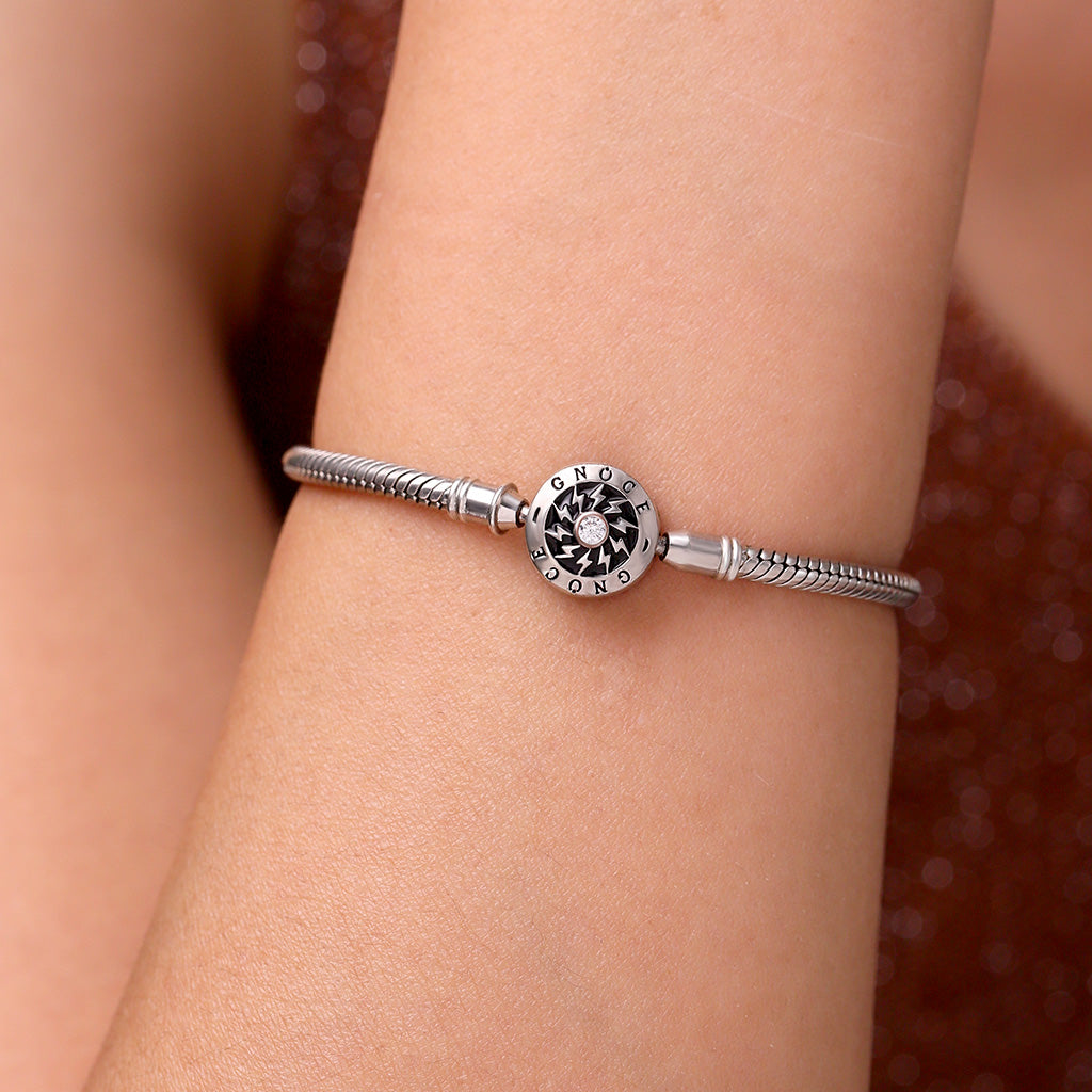 Gnoce Elegant Classic Bracelet Platinum-plated Silver Blend_5