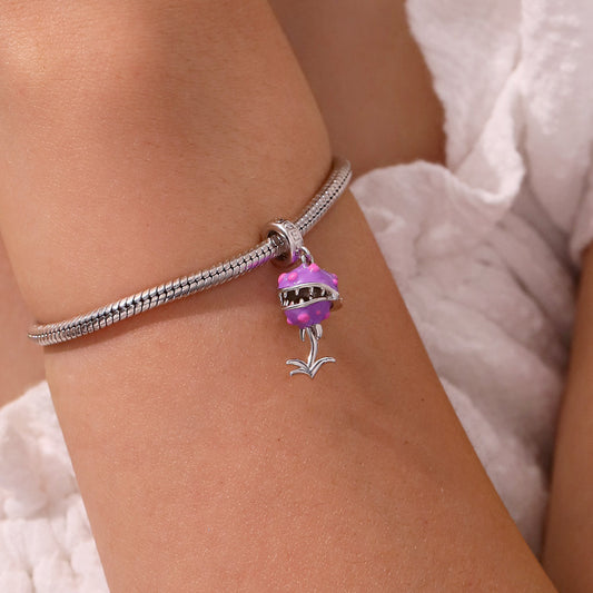 Gnoce Openable Piranha Eyeball Charm Platinum-plated Silver Blend_6
