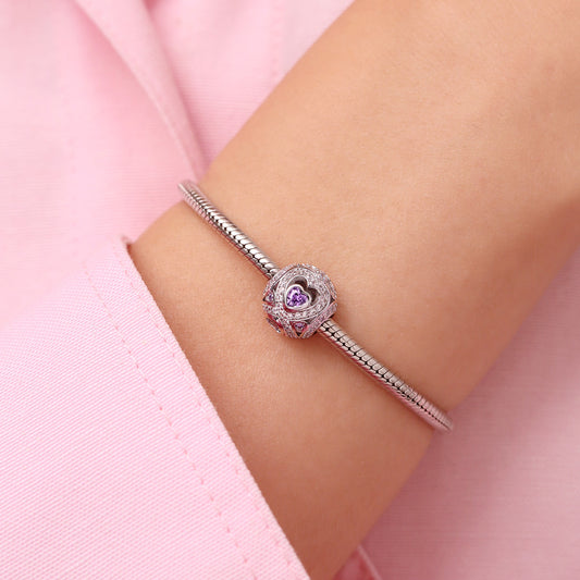 Gnoce Infinite Love Birthstone Charm Platinum-plated Silver Blend_5