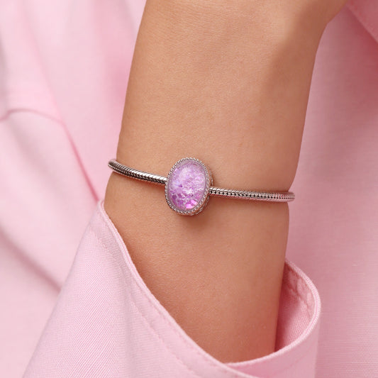 Gnoce Prima Starry Sky Ice Flower Charm Platinum-plated Silver Blend_5