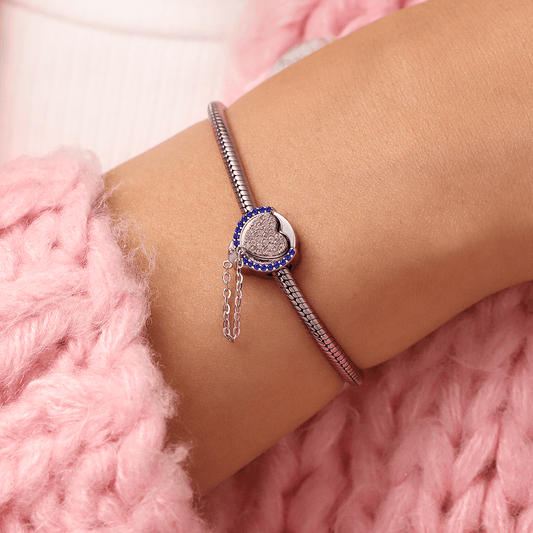 Gnoce Double-layer Love Handcuffs Charm Platinum-plated Silver Blend_6