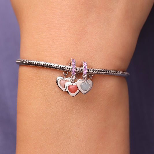Gnoce Glow-in-the-Dark Stones Family Charm Platinum-plated Silver Blend_7
