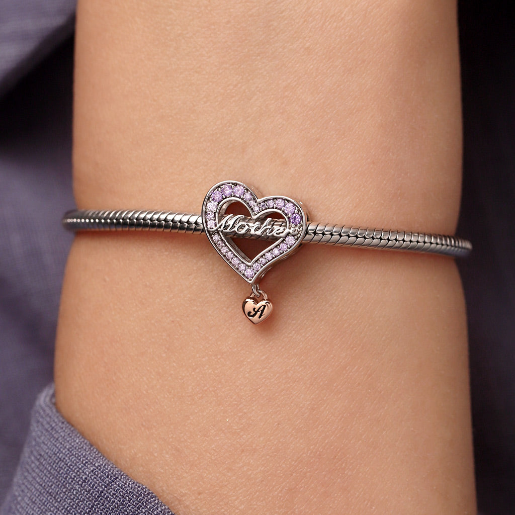 Gnoce Family Members Mother Charm Platinum-plated Silver Blend_7