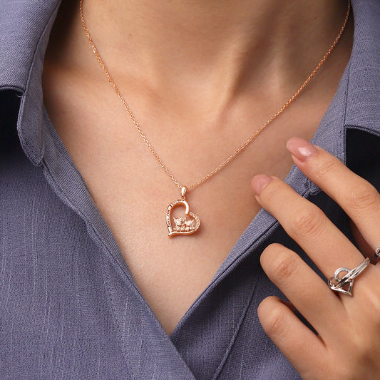 Gnoce I Love You Forever Highland Cow Necklace_6