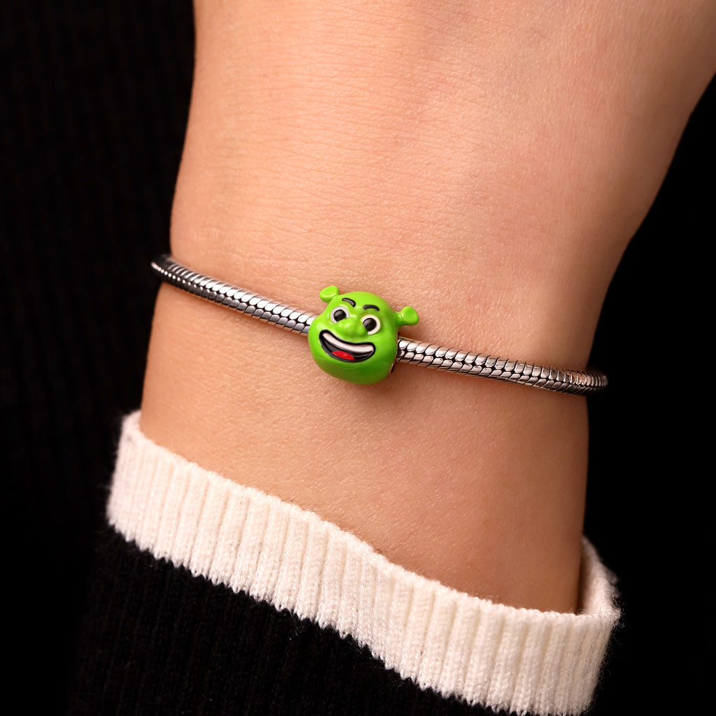 Gnoce Smiling Green-skinned Shrek Head Charm_5