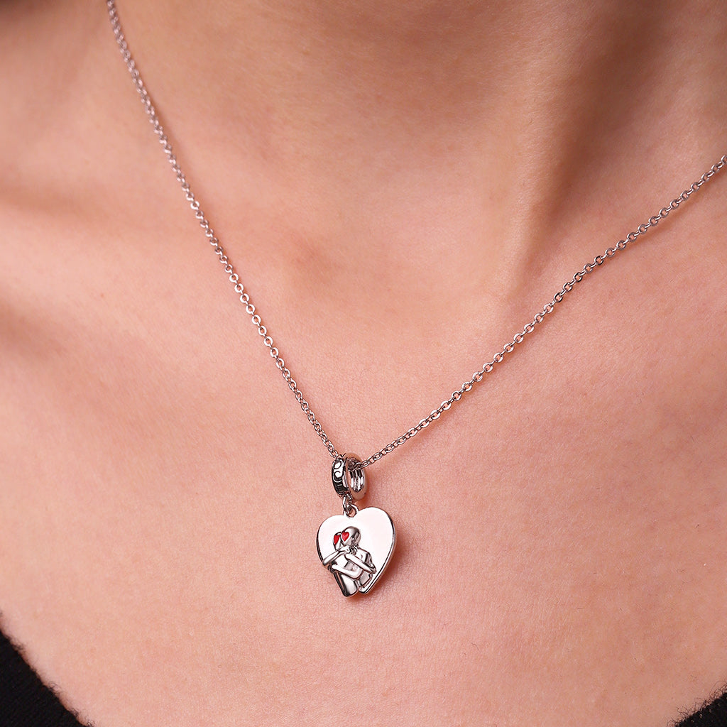 Gnoce 'Self Love' Hugging Heart Pendant Dangle Charm_6