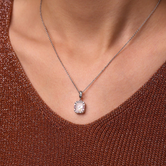 Gnoce Engravable Glass Colored Charm Platinum-plated Silver Blend_7