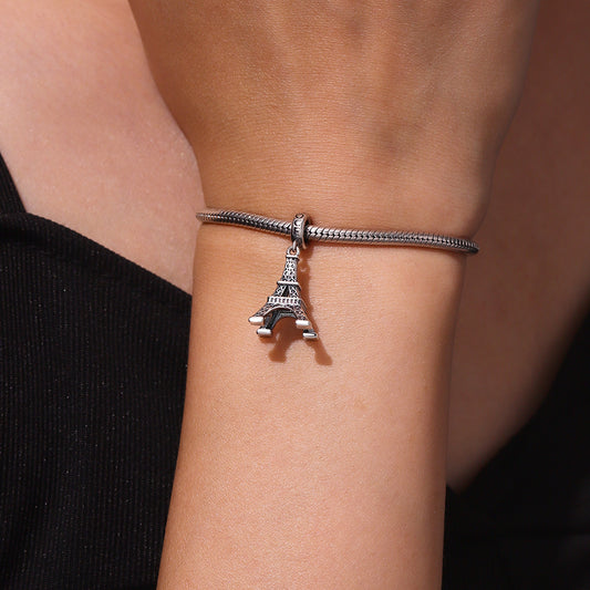 Gnoce Eiffel Tower Charm Platinum-plated Silver Blend_7