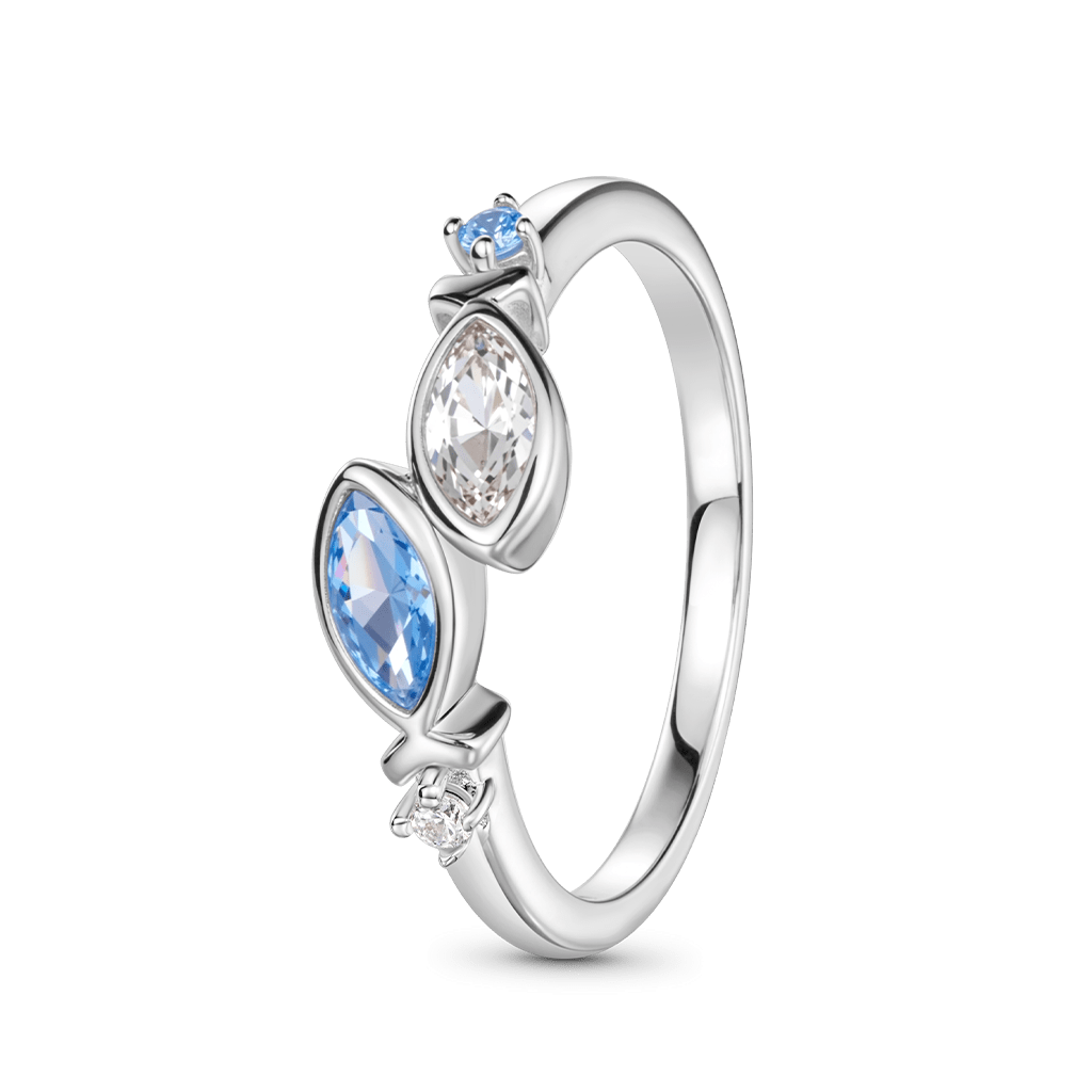 Gnoce Together in Faith Jesus Fish Ring Platinum-plated Silver Blend_4