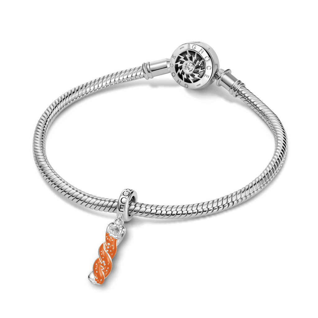 Gnoce Dachshund Lye Bread Charm Platinum-plated Silver Blend_5