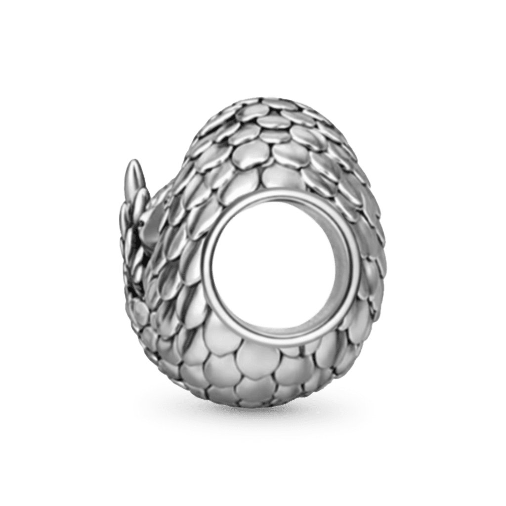 Gnoce Pangolin Embraces Baby Charm Platinum-plated Silver Blend_6