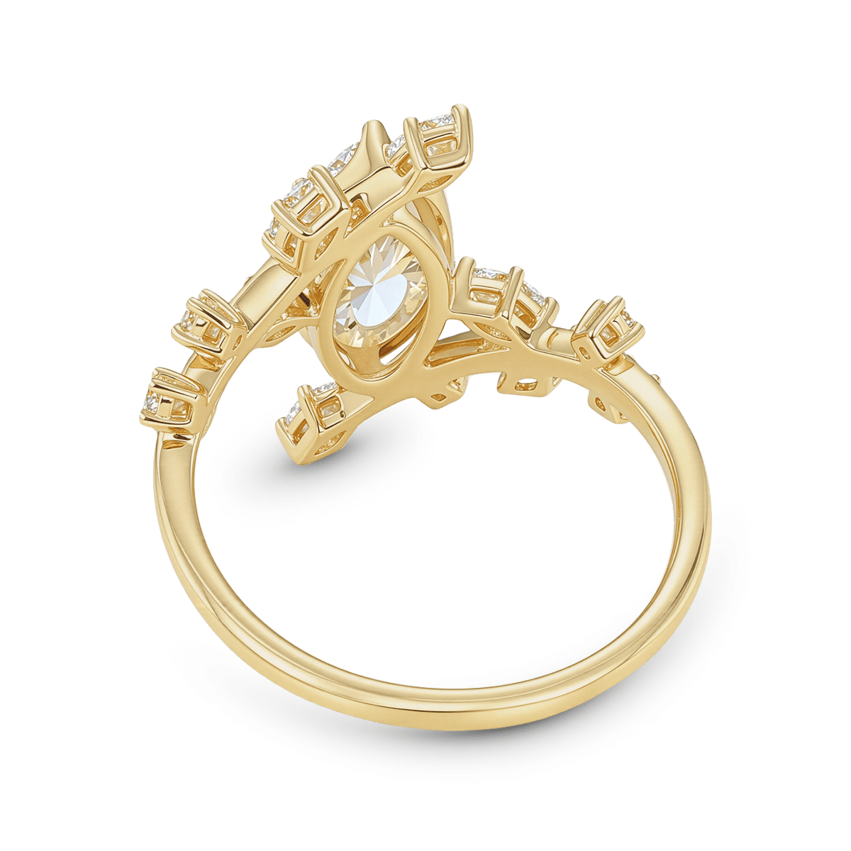 Gnoce Nature-Inspired Vine Marquise-Cut Engagement Ring_5