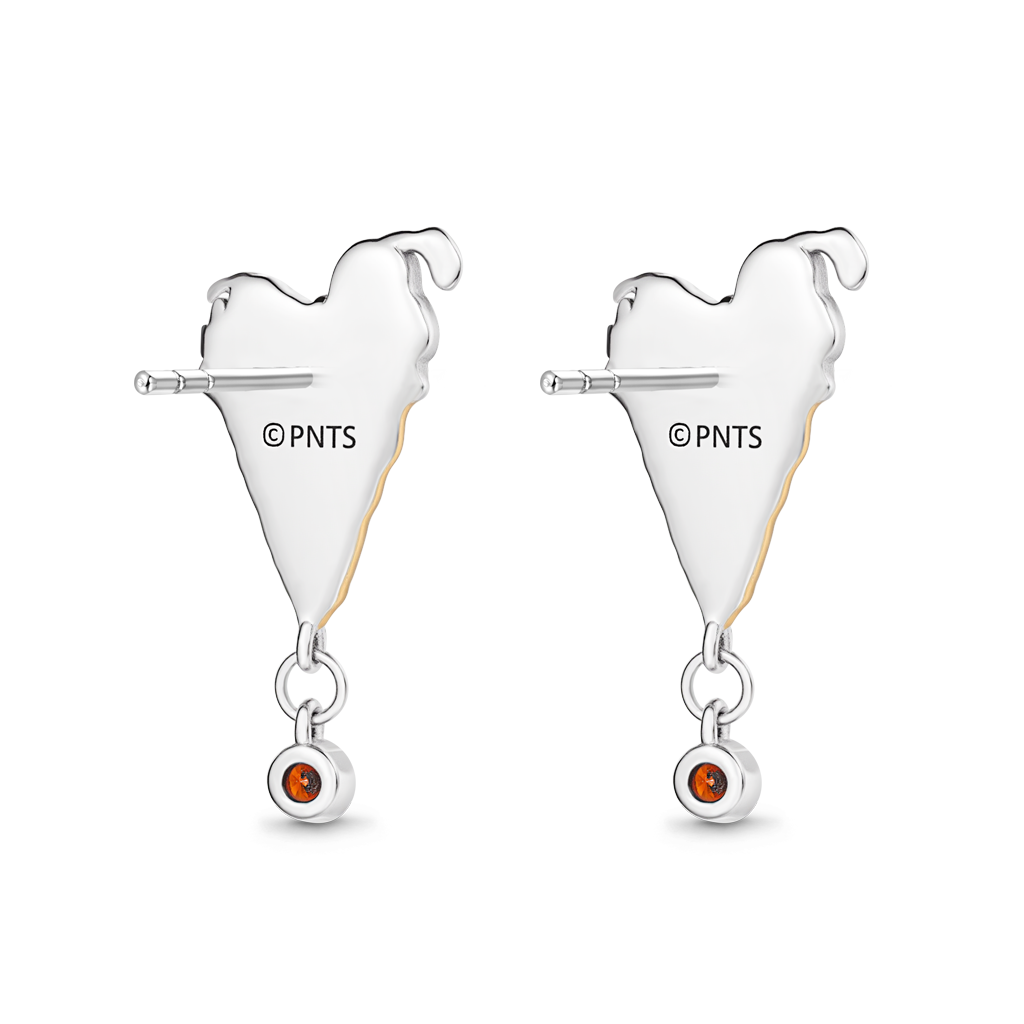 Gnoce Peanuts Snoopy Pizza Stud Earrings_4