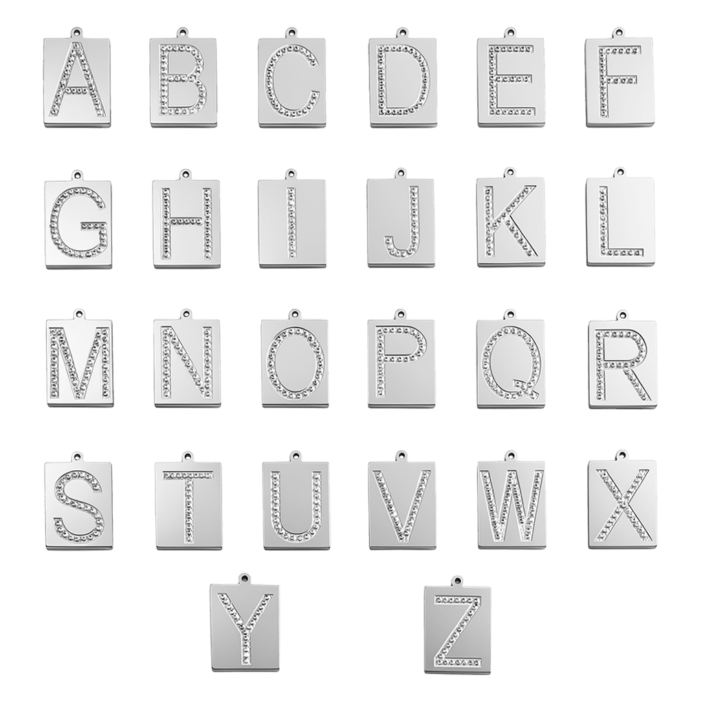 Gnoce Simple Initial Block Necklace_5