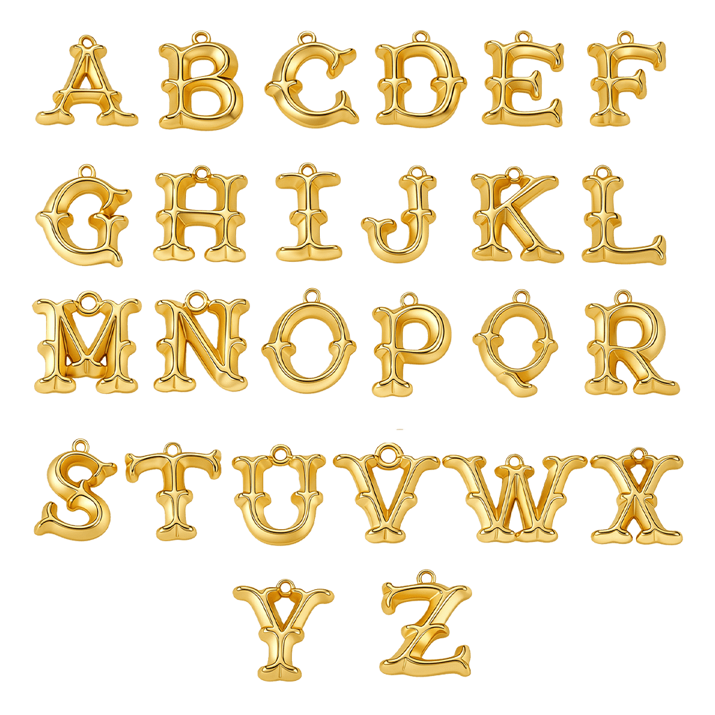 Gnoce Simple Personality Initial Letters Necklace_9