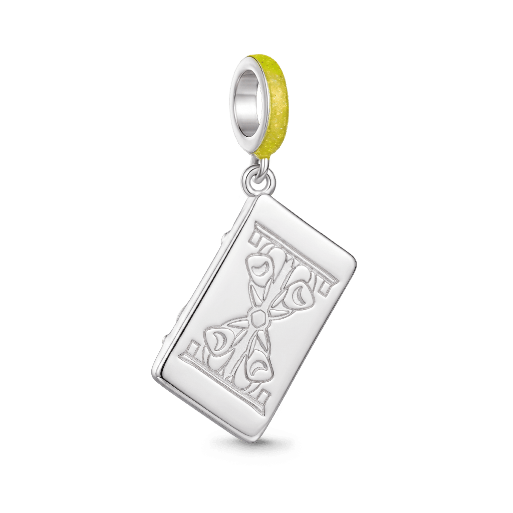 Gnoce Strength Tarot Card Glow-in-the-Dark Charm Platinum-plated Silver Blend_6